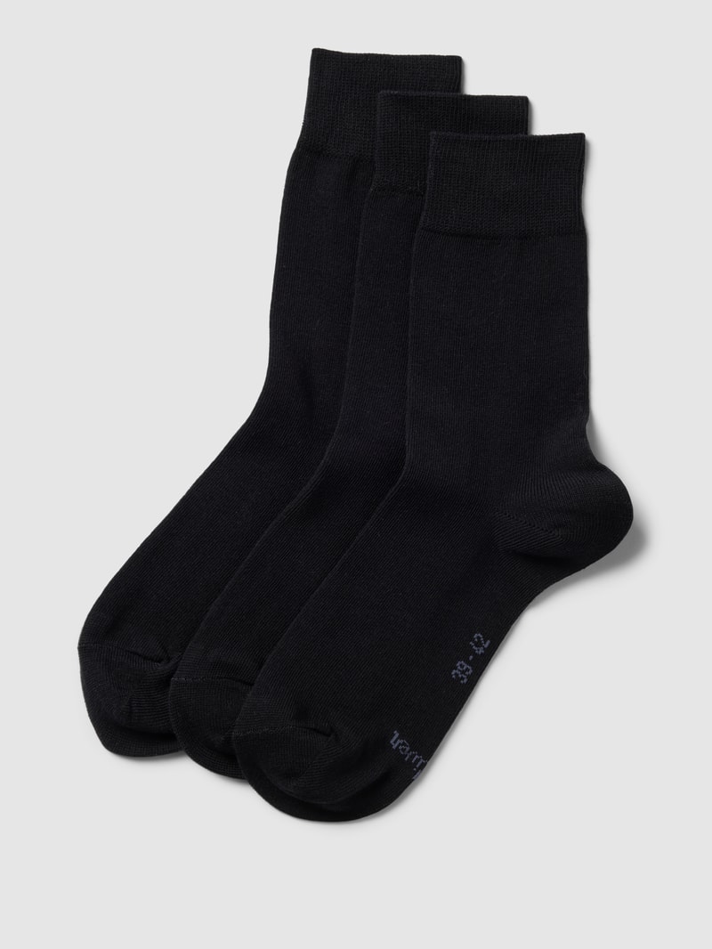 Socken mit Label-Detail im 3er-Pack in schwarz