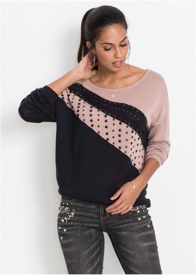 Oversize-Pullover mit Applikation