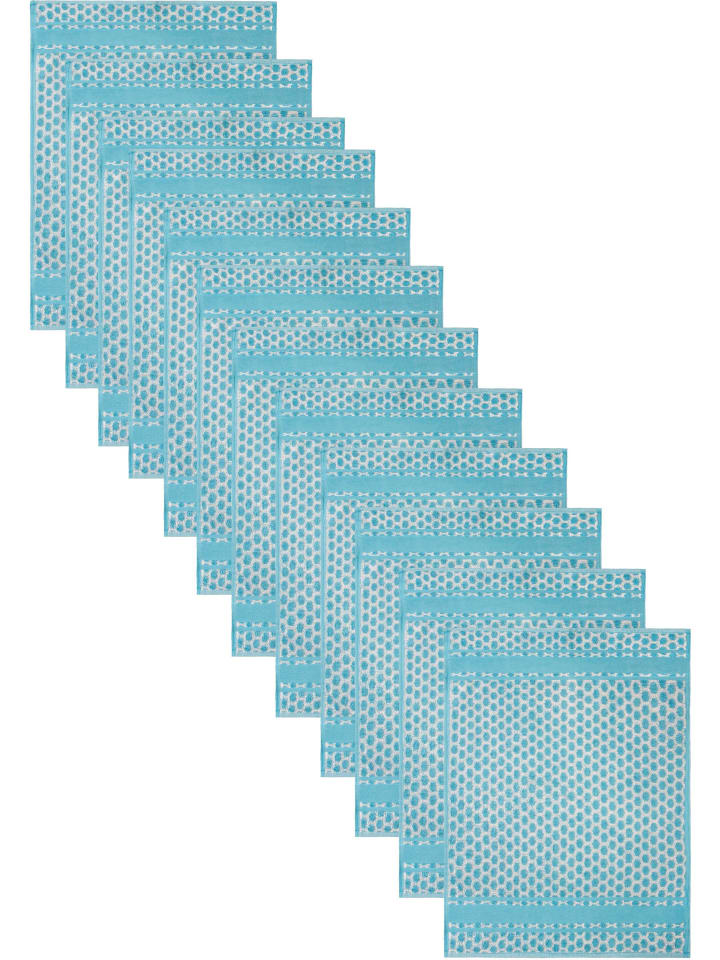 Aspero 12 Frotte Baumwoll Geschirrtücher in Blau günstig kaufen 50 x 70 cm
