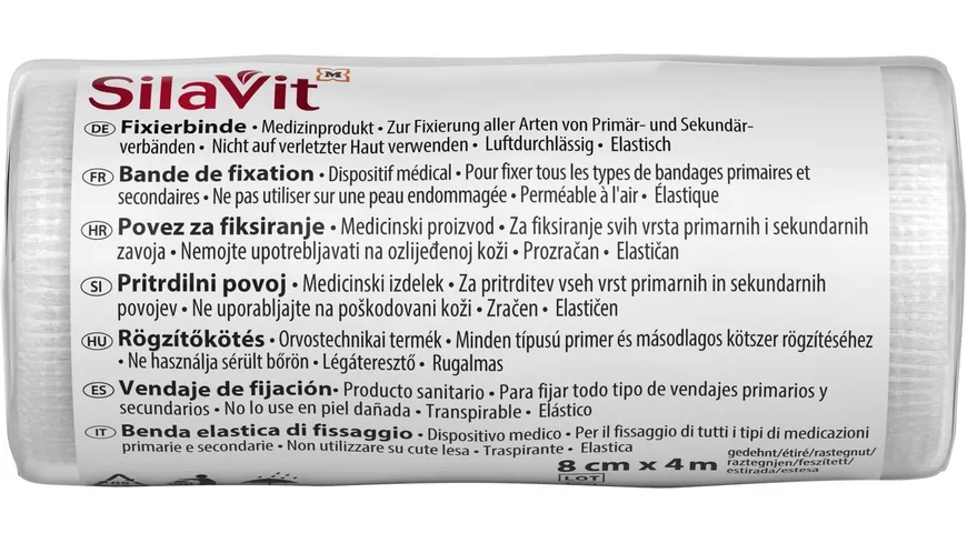 SilaVit Fixierbinde 8 cm Breite 4 m