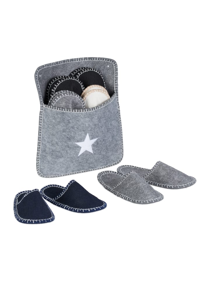 relaxdays 6 x Gästehausschuhe in Mehrfarbig günstig kaufen onesize