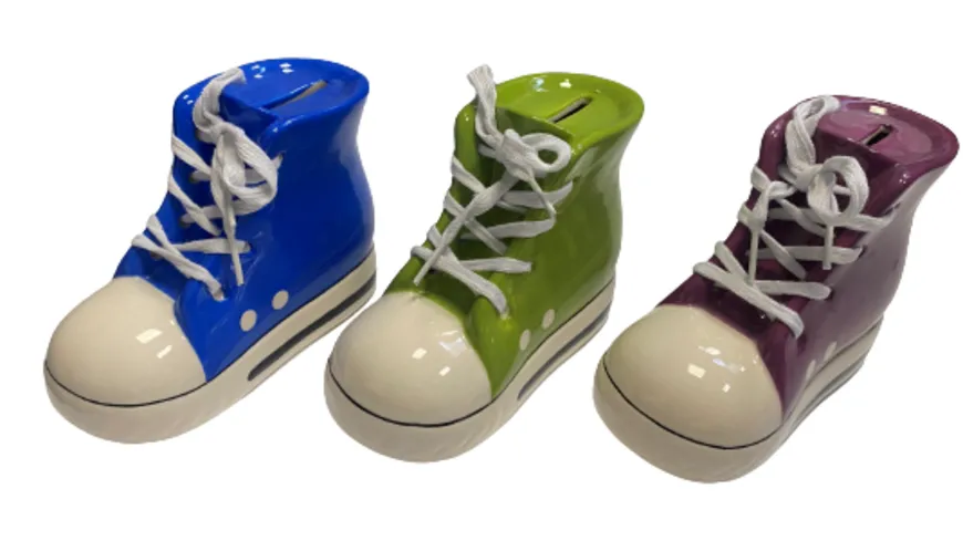 Spardose Turnschuh ca.15cm sortiert