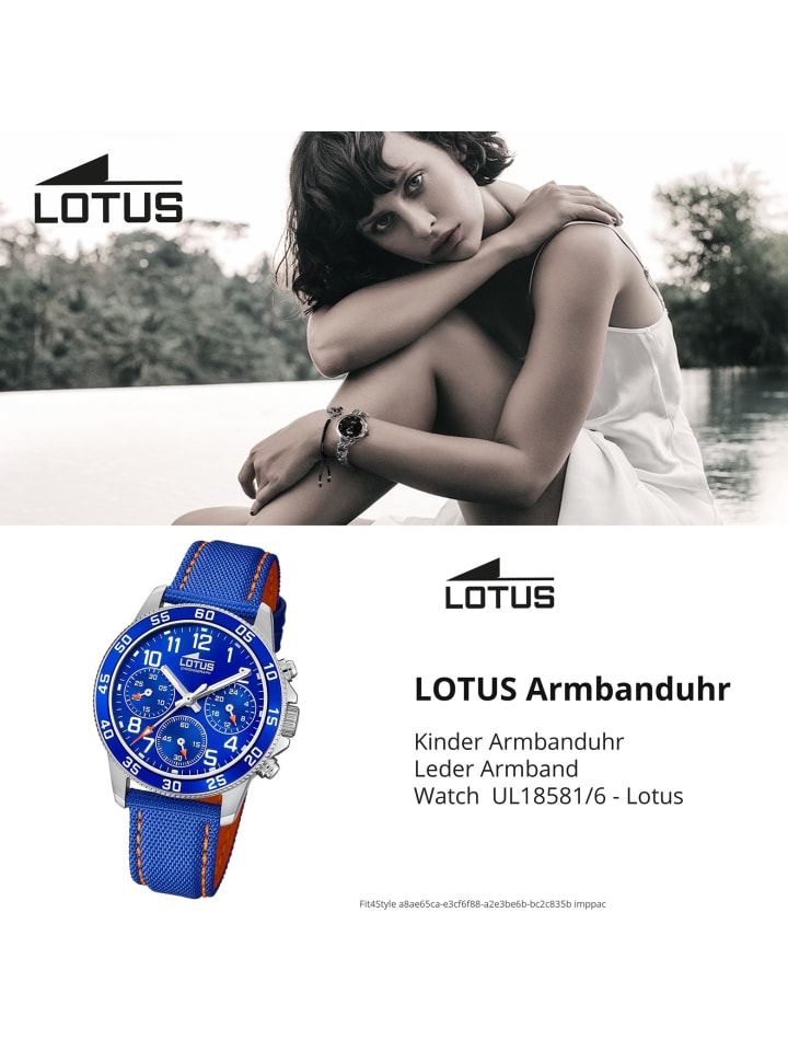 Lotus Chronograph-Armbanduhr Lotus Junior blau, orange mittel (ca. 36mm) günstig kaufen onesize