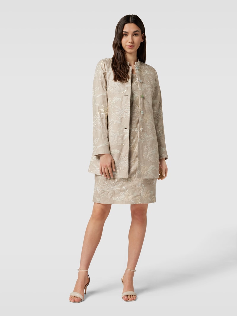 Blazer mit Stickereien in sand