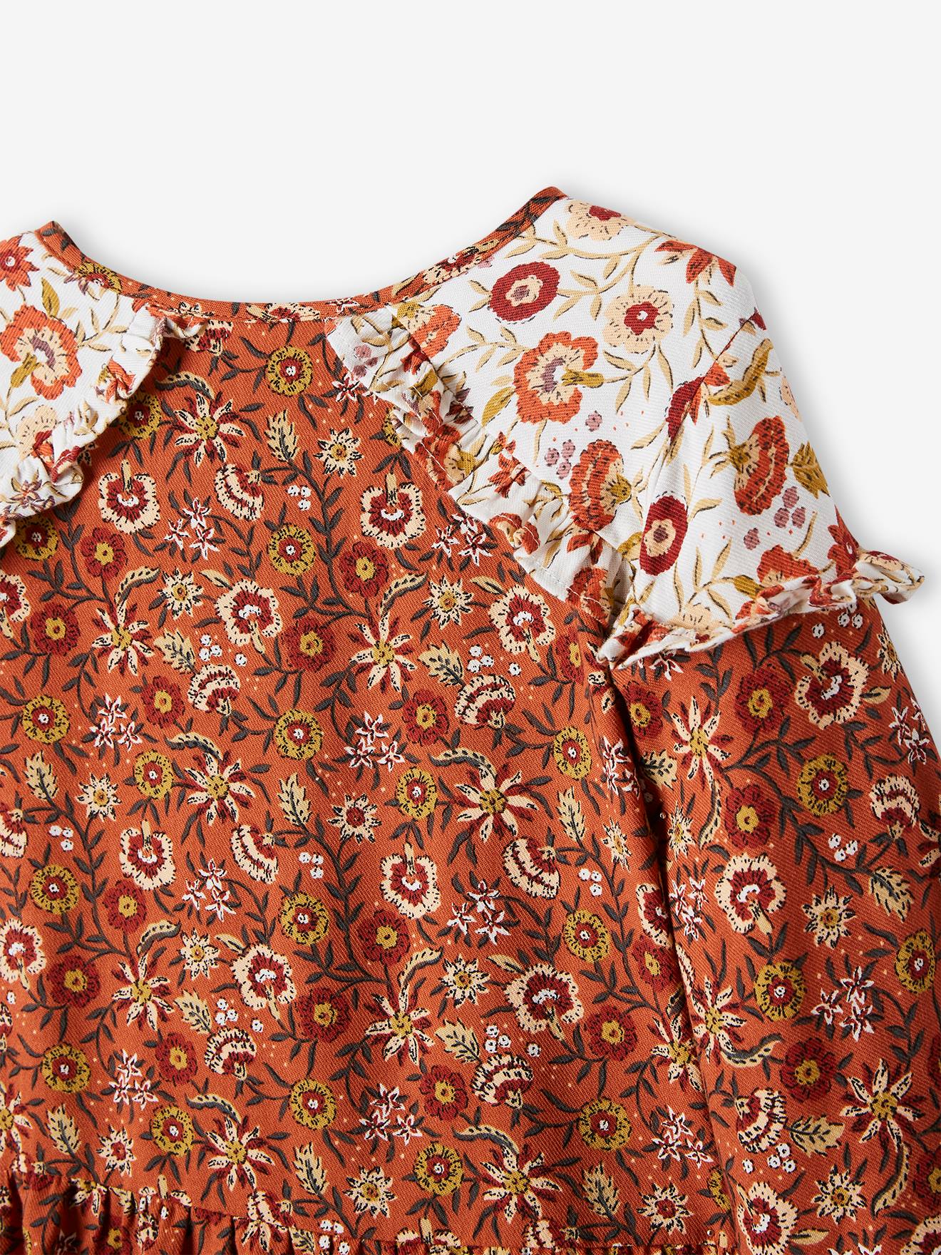 Robe patchwork Gipsy fille chamois imprimé