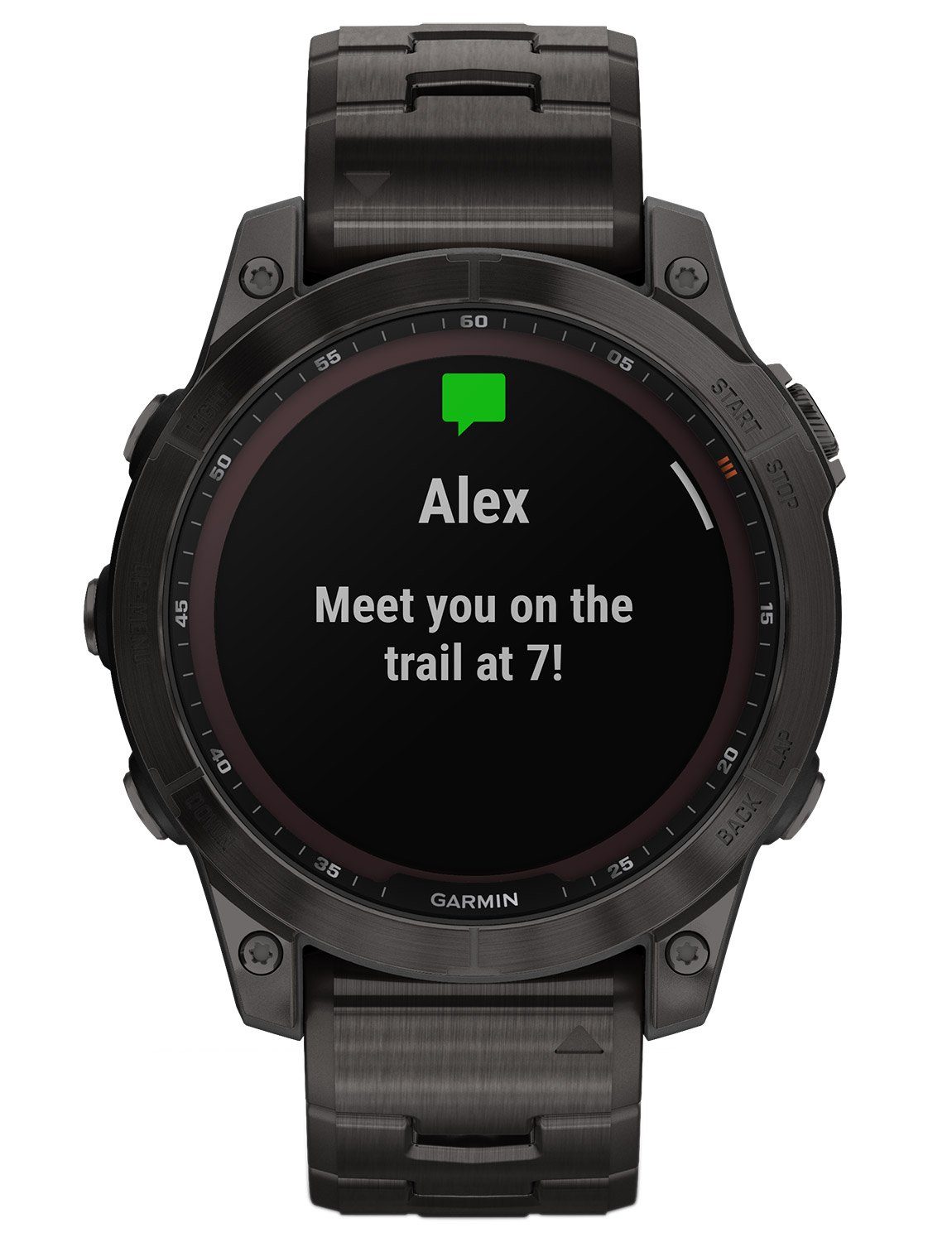 Garmin fenix 7 Saphir Solar Titan Schwarz/Grau Fitnessuhr (3.3 cm/1.3 Zoll, Proprietär), 1-tlg.