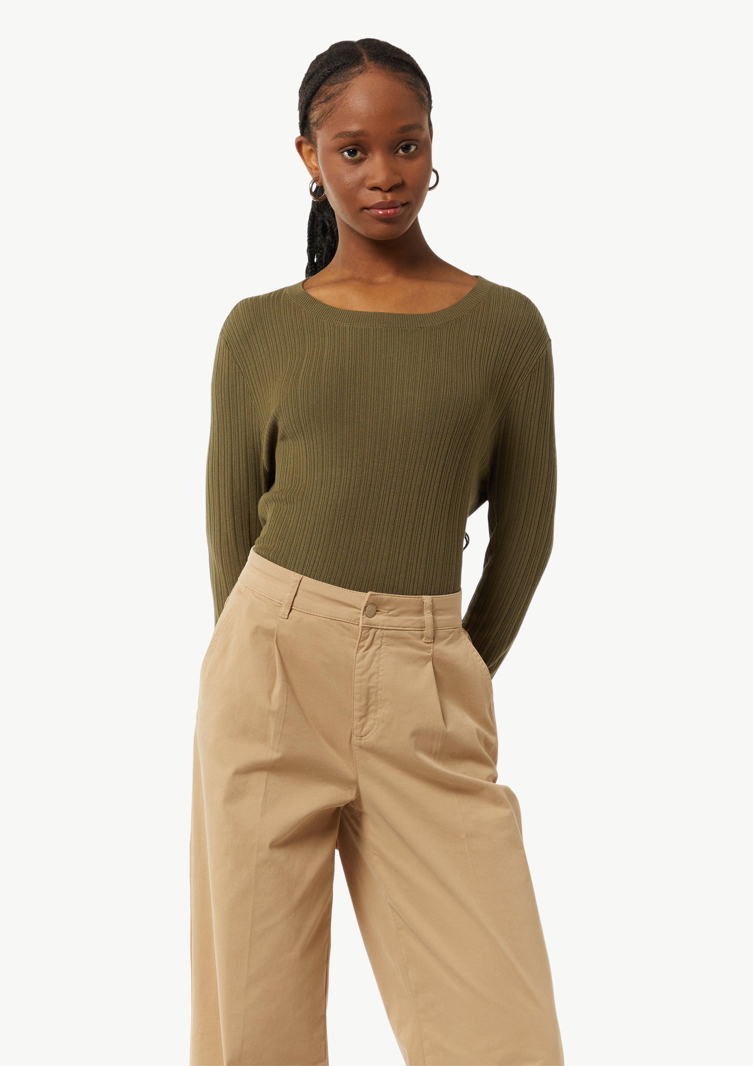 Strickpullover aus Viskosemix - guacamole