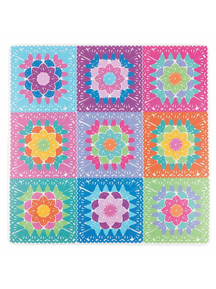 Villa d´Este 6er-Set: Tischsets in Hellblau/ Orange/ Lila - (L)37 x (B)37 cm günstig kaufen onesize