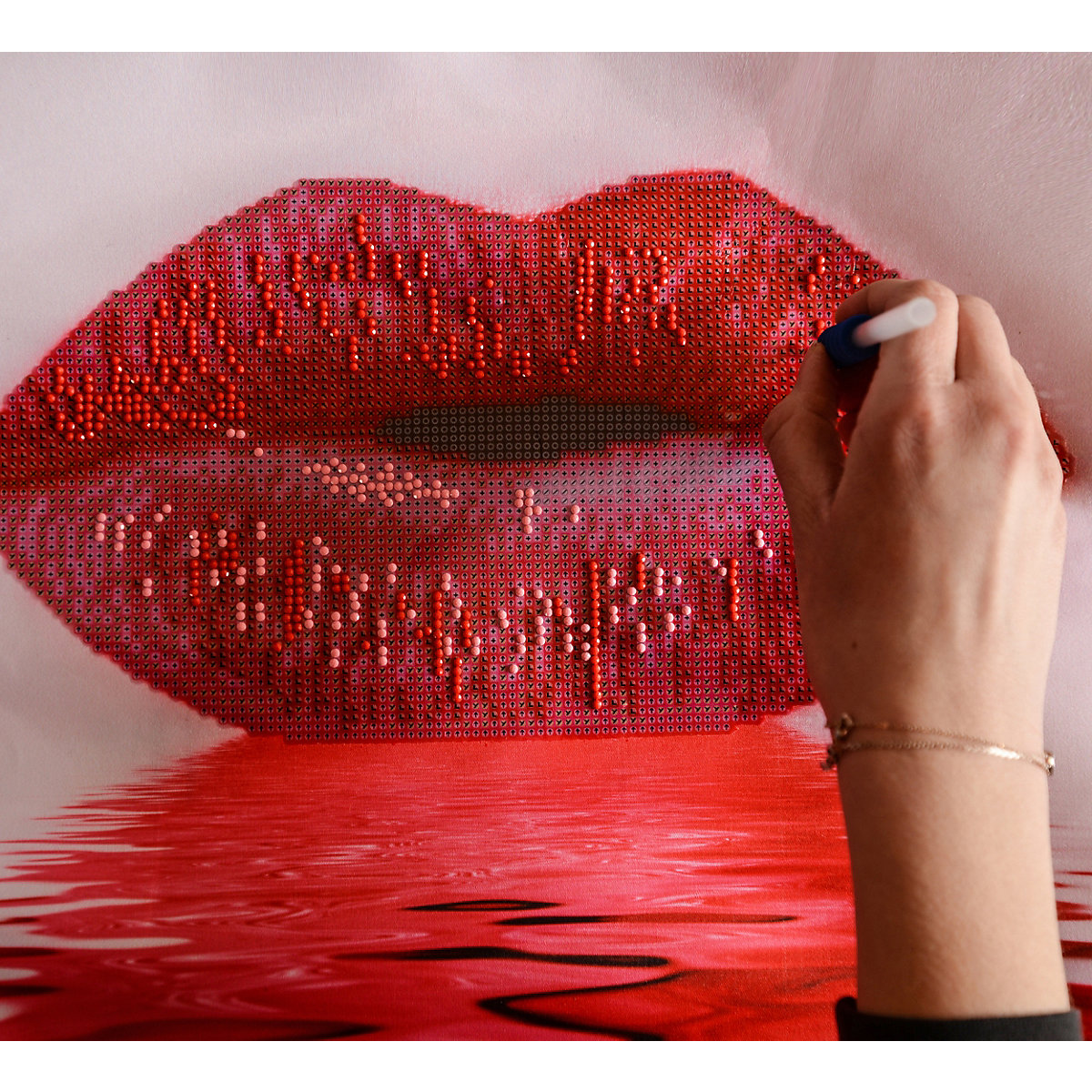 DIAMOND DOTZ® Original Diamond Painting "Hot Lips“ 30 x 30 cm ab 8 Jahren (DD5.003)
