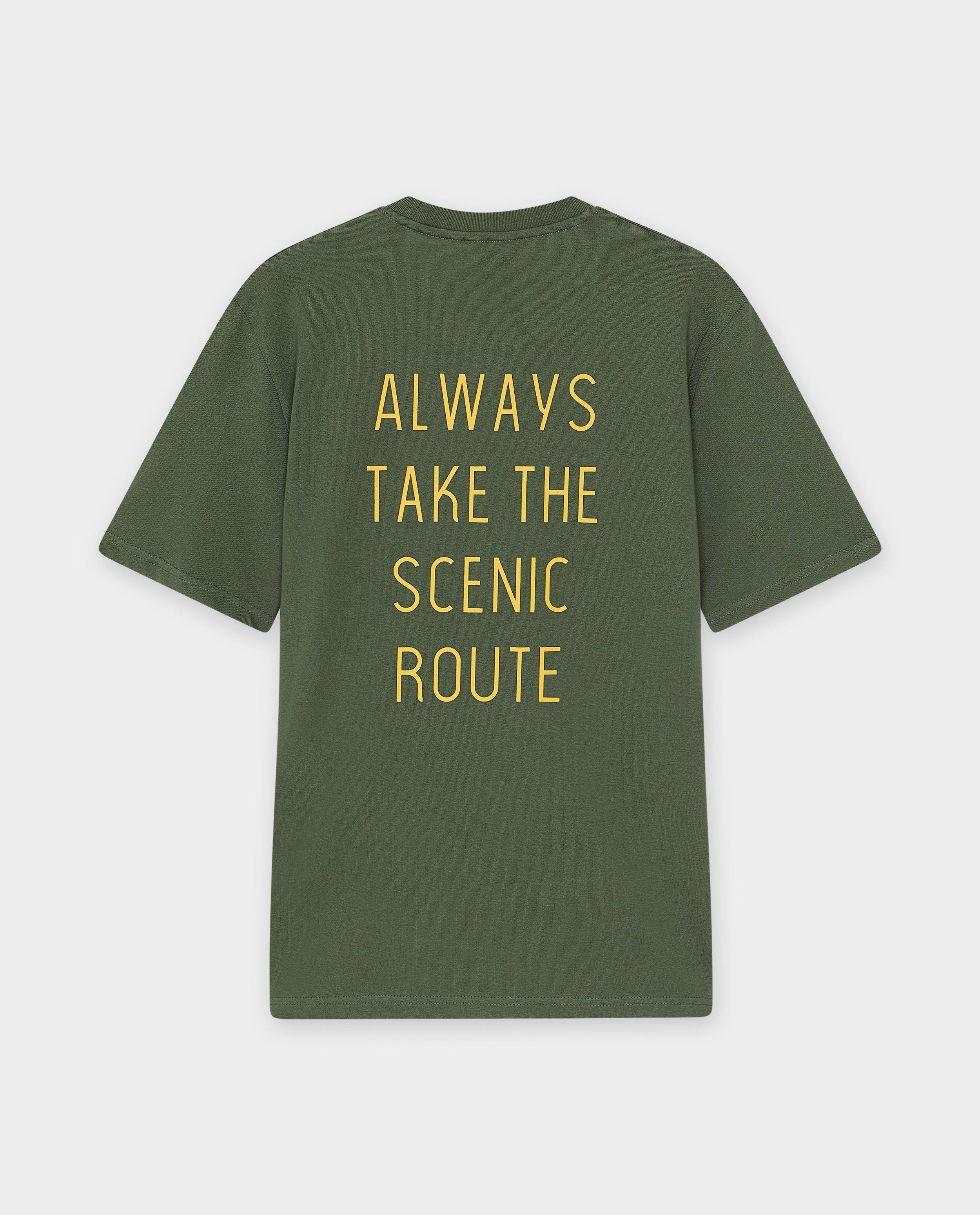 Tricou Quarterback cu imprimeu kaki pe spate