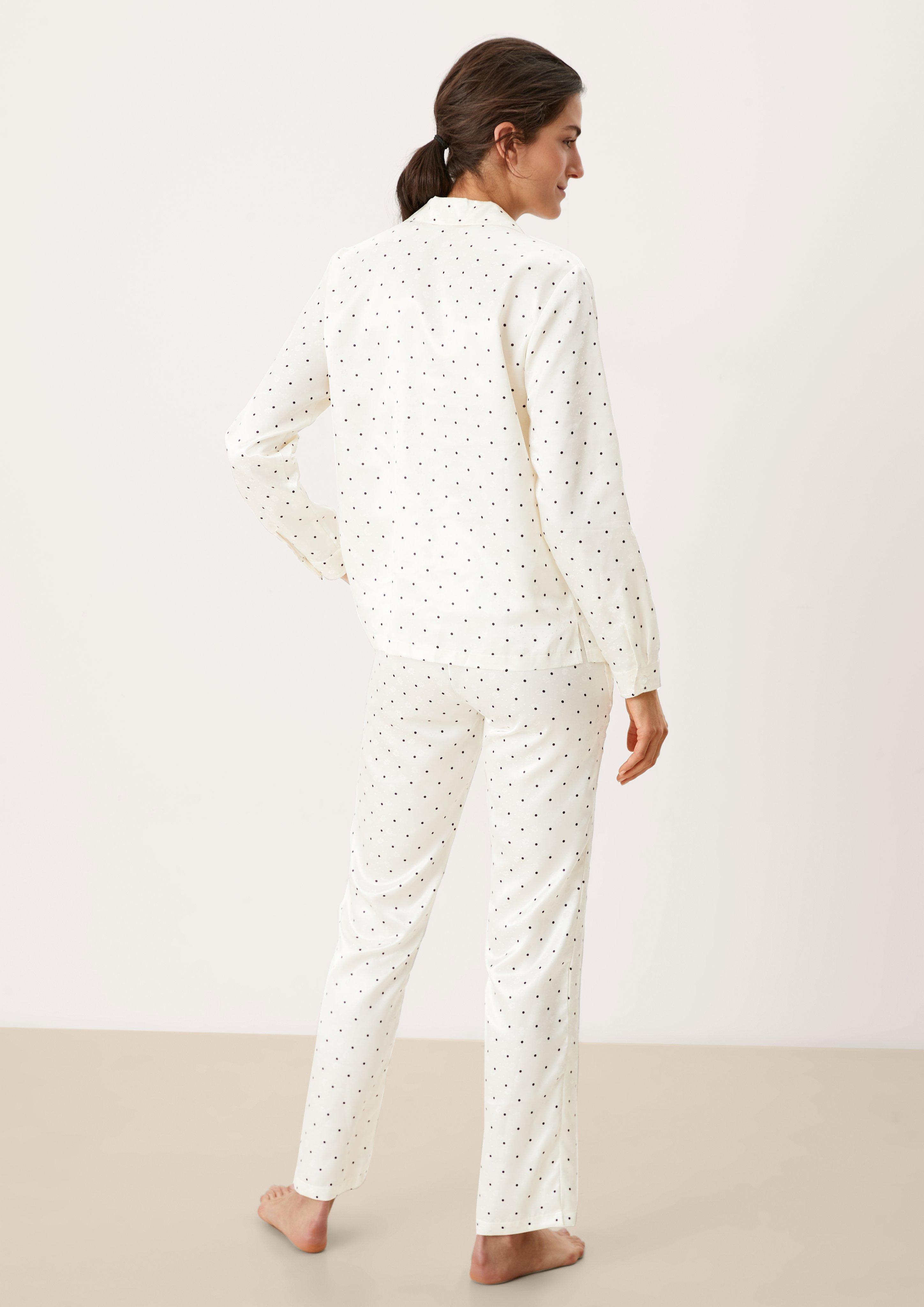 Langer Pyjama aus Satin  6006294-00P2