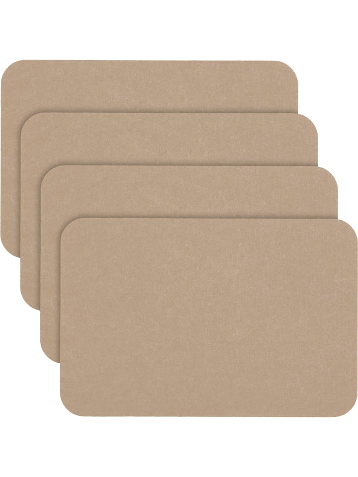 Erwin Müller Filz-Tischset 4er-Pack Beja in cappuccino günstig kaufen