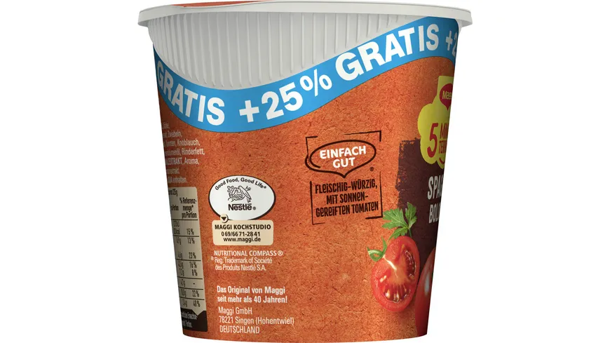 MAGGI 5 Minuten Terrine Spaghetti Bolognese 75 g