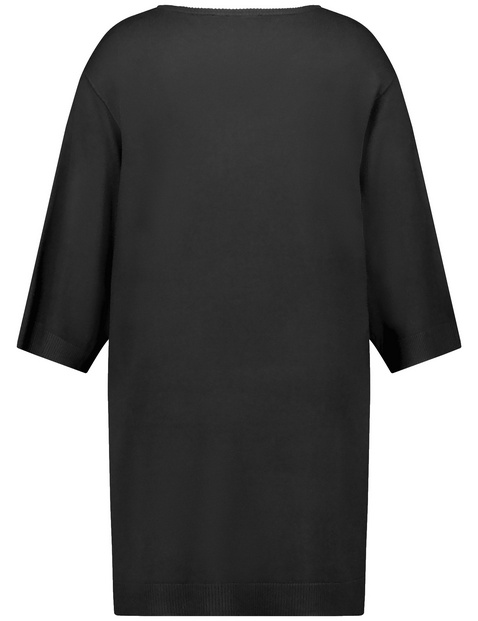 Langer Pullover mit 3/4 Arm