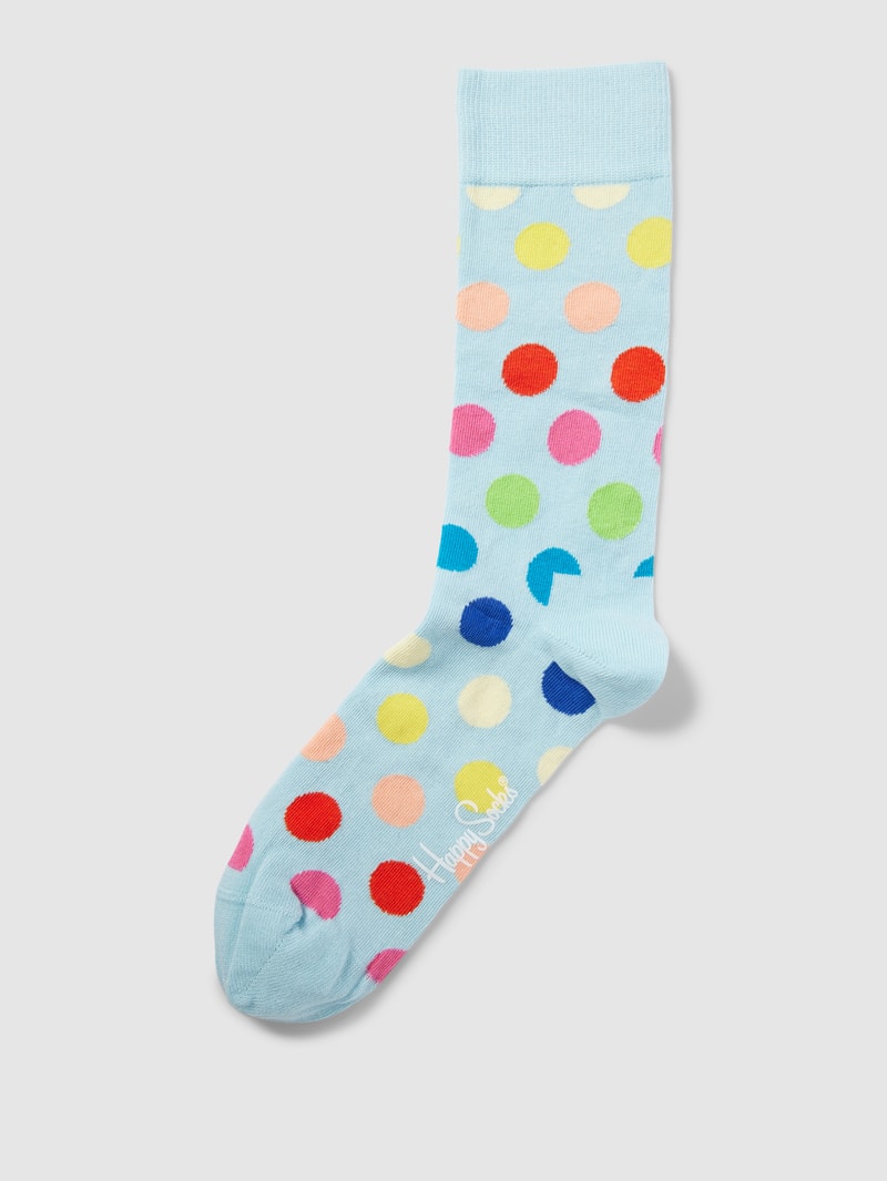 Socken mit Allover-Muster Modell 'BIG DOT' in hellblau