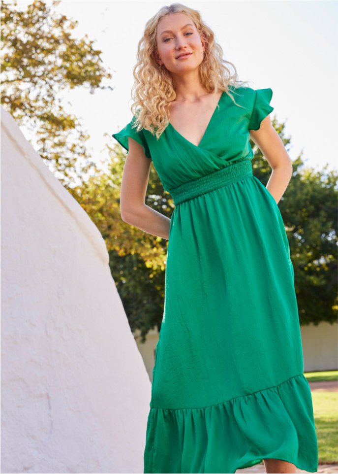 Satin-Maxikleid
