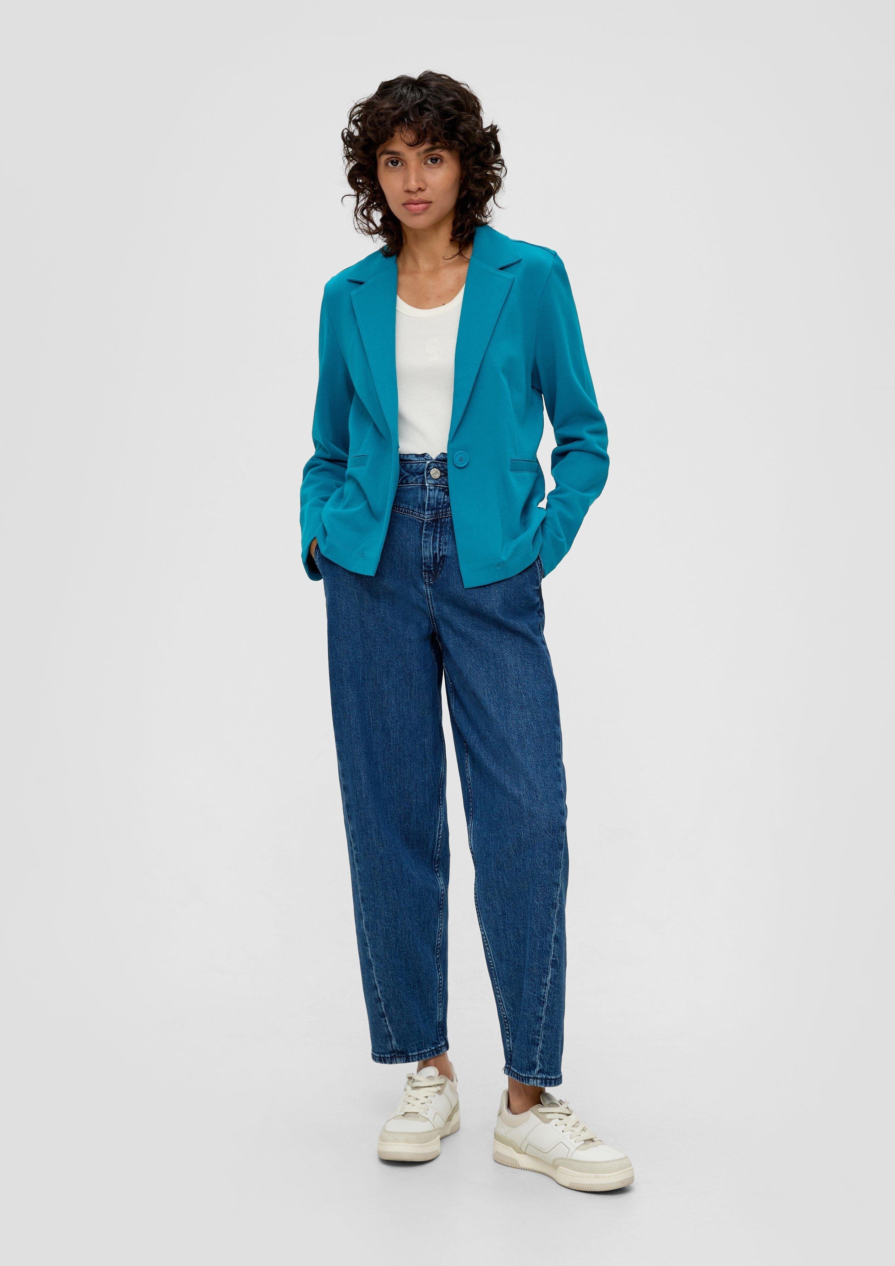 s.Oliver Jackenblazer Blazer aus Sweat Teilungsnähte