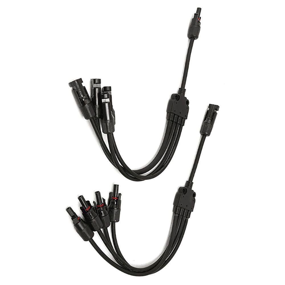 Orbeet Solaranlage Y Vierfach Adapter Solarstecker PV Stecker Verteiler Buchse MC4 Kabel, (1-St., Y-4 fach), kompatibel: 2,5mm², 4mm², 6mm²
