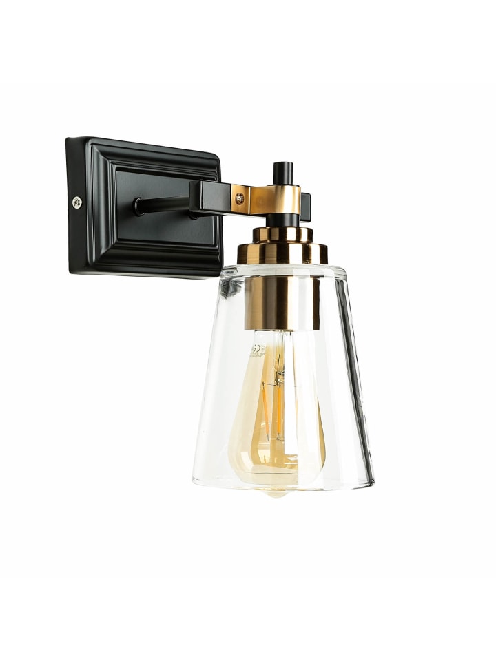 Licht-Erlebnisse Wandlampe in Schwarz Messing günstig kaufen onesize