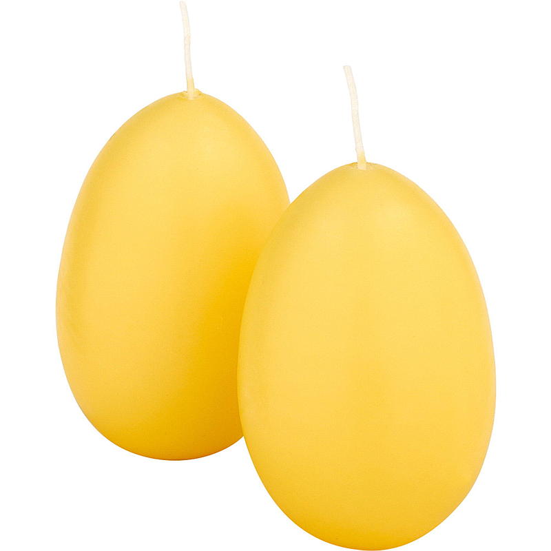 Egglys 6,5x9,5 cm parafin gul
