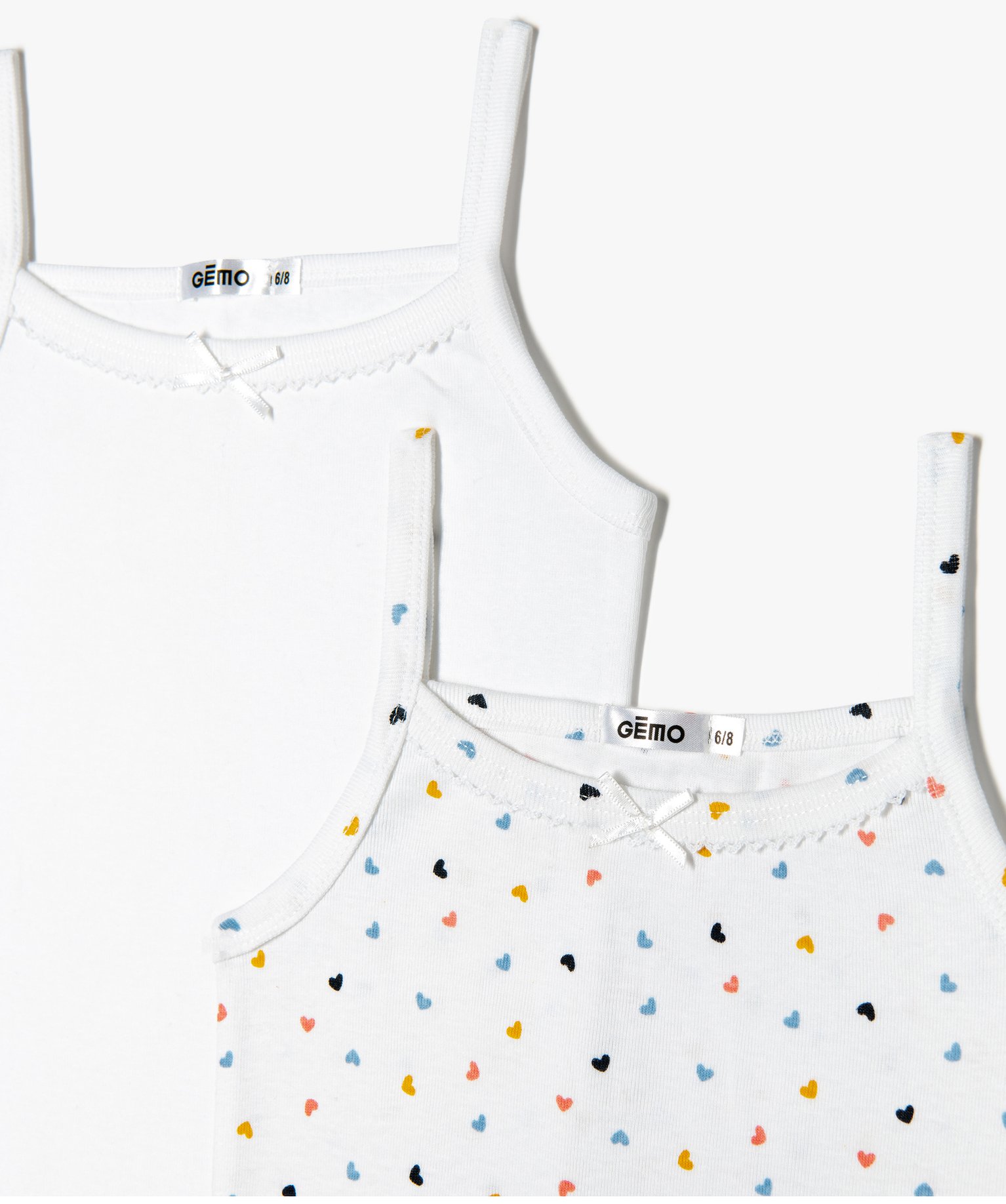 Débardeurs en coton fille (lot de 2) multicolore | GEMO