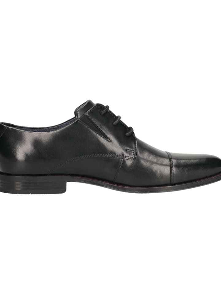 Bugatti Leder-Schnürschuhe in Schwarz günstig kaufen
