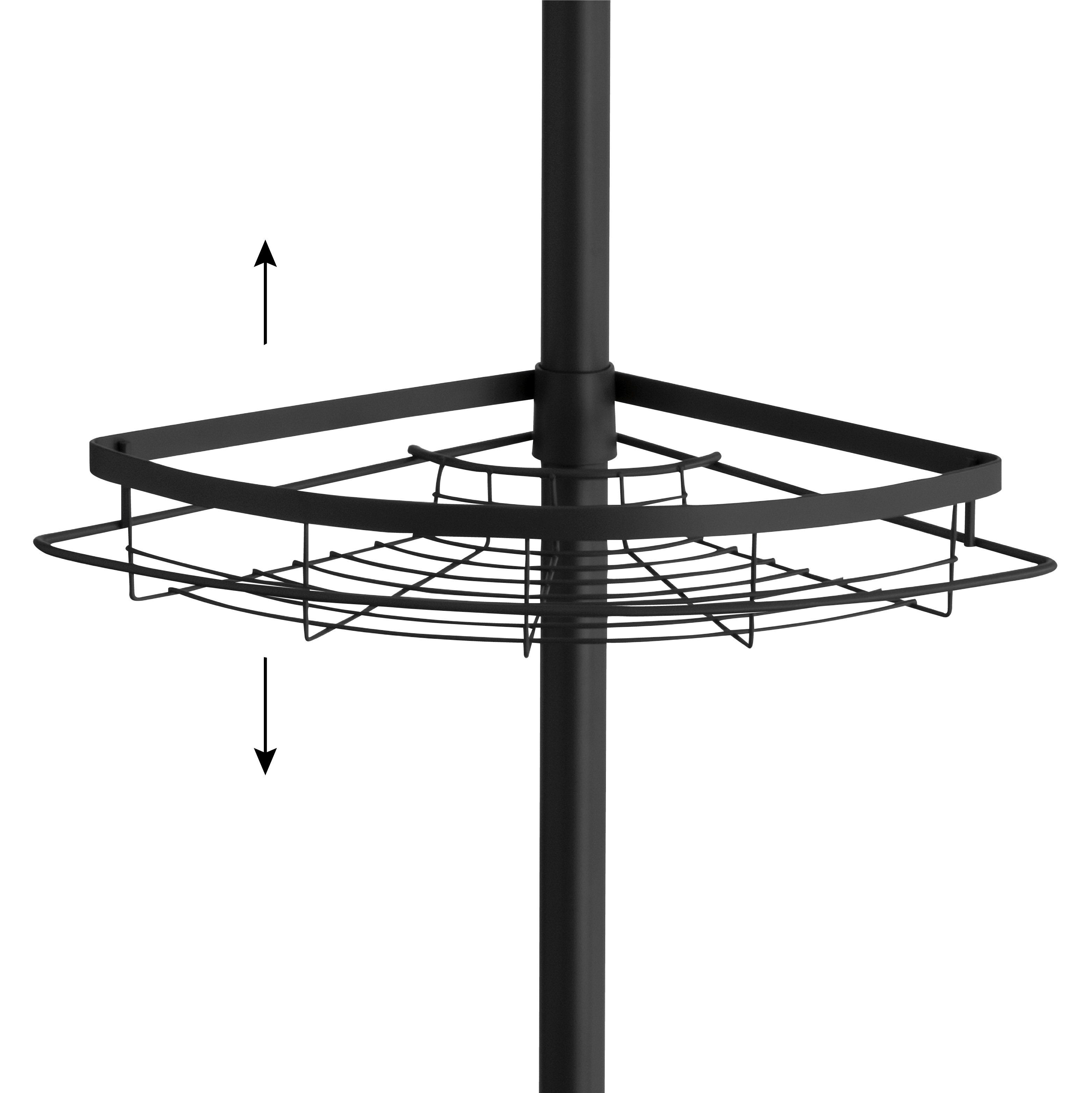 bremermann Eckregal bremermann Teleskop-Eckregal, 4 Körbe, Stange bis max. ca. 290 cm