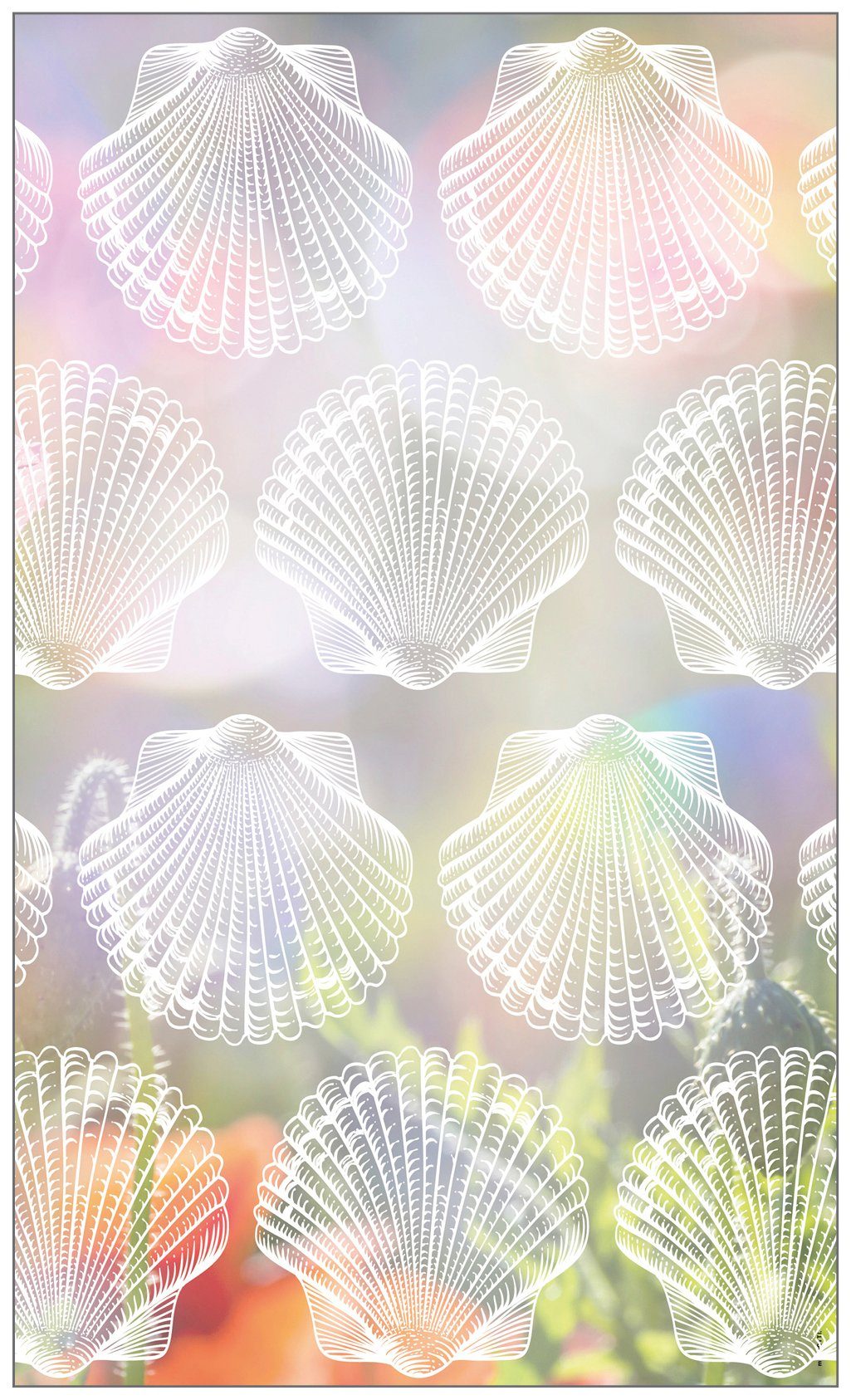 Fensterfolie Look Shells white, MySpotti, halbtransparent, glatt, 60 x 100 cm, statisch haftend