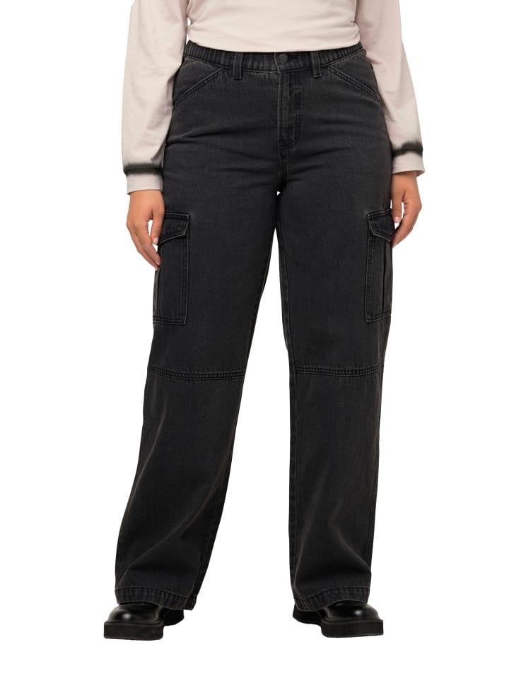 Ulla Popken Jeans in black günstig kaufen