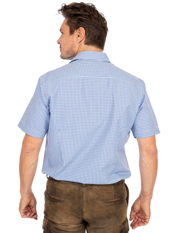 OS-Trachten Trachtenhemd 421000-3554 in blau günstig kaufen