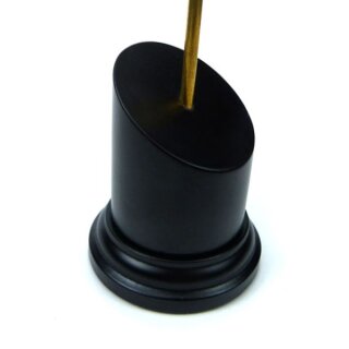 Runder Holzsockel für Büsten 5x5 cm Schwarz