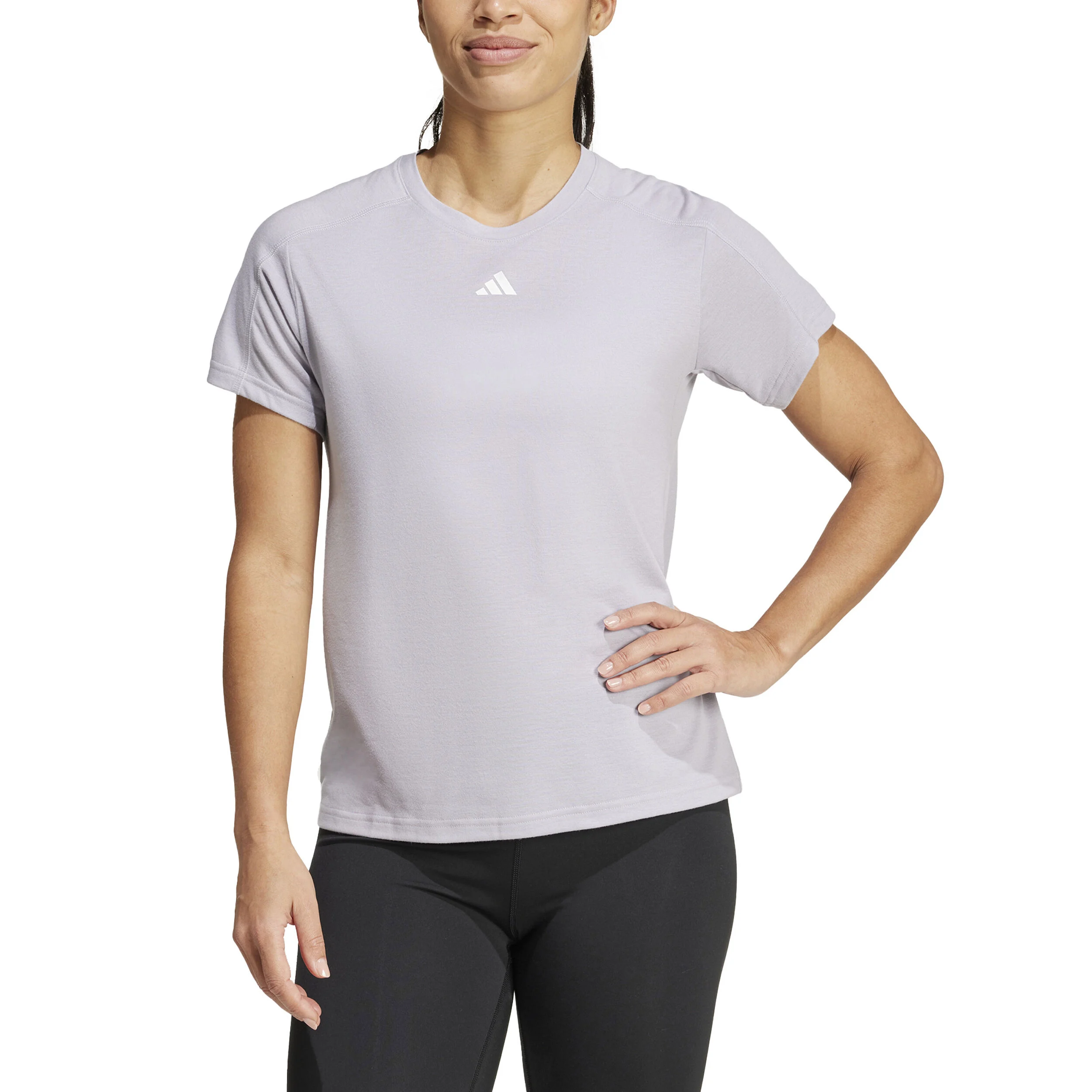 Training Essential Crew T-Shirt Damen - Hellgrau