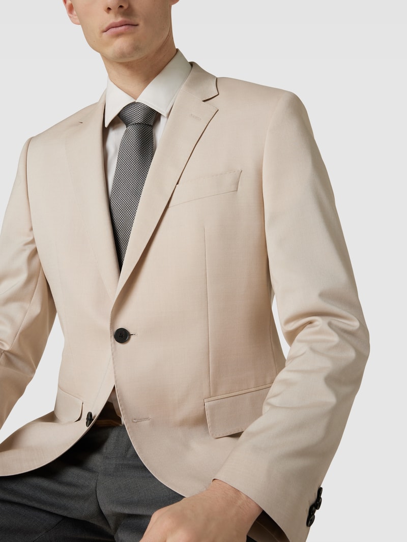 Krawatte aus Seide (7 cm) Modell 'FAKE SOLID TEXTURE' in beige
