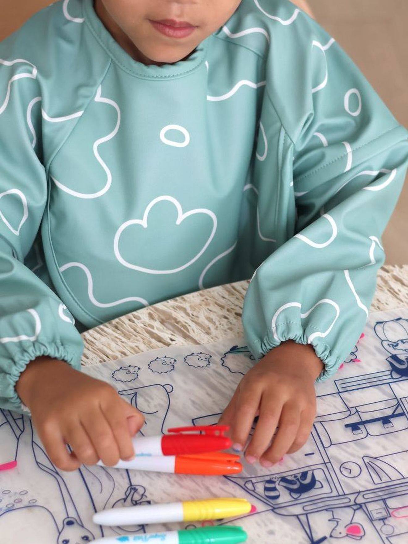 Beaba Baby 2-in-1-Ärmellätzchen Playful BEABA - salbeigrün