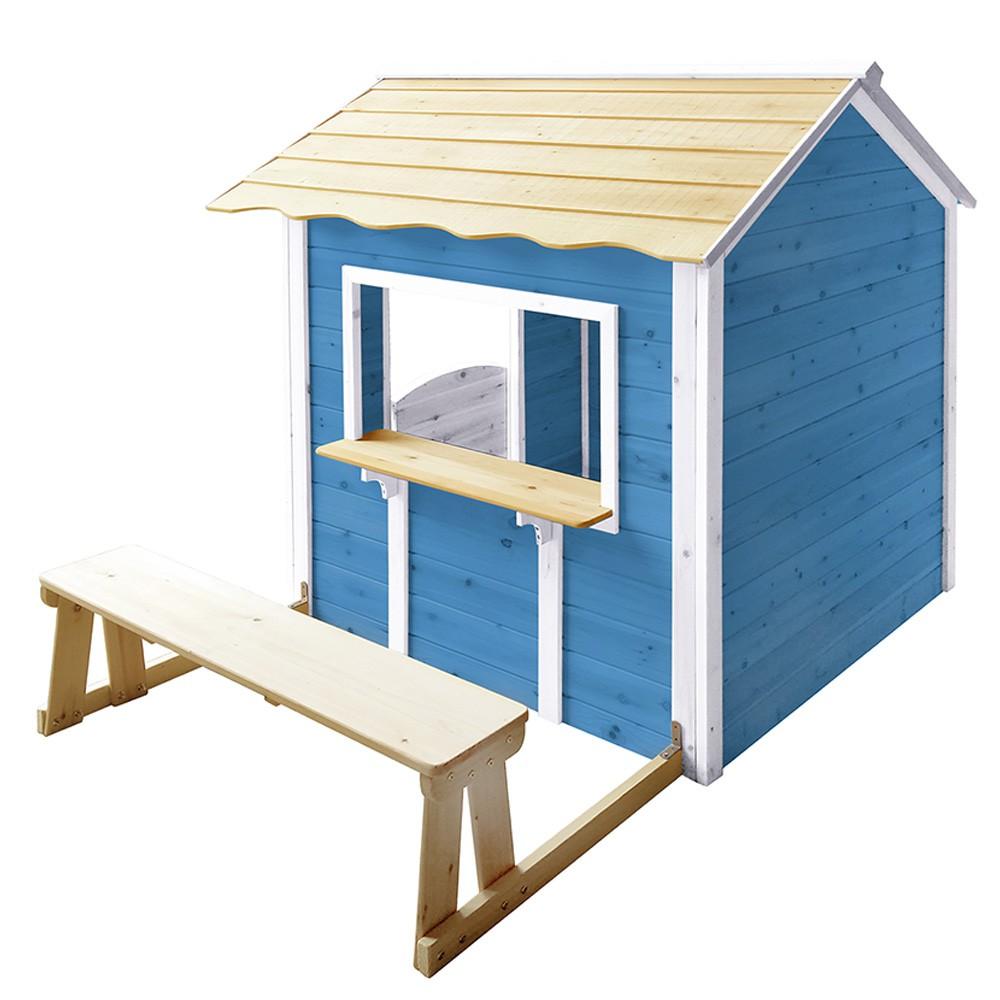 Home Deluxe Spielhaus - Der große Palast / Blau mit Bank
