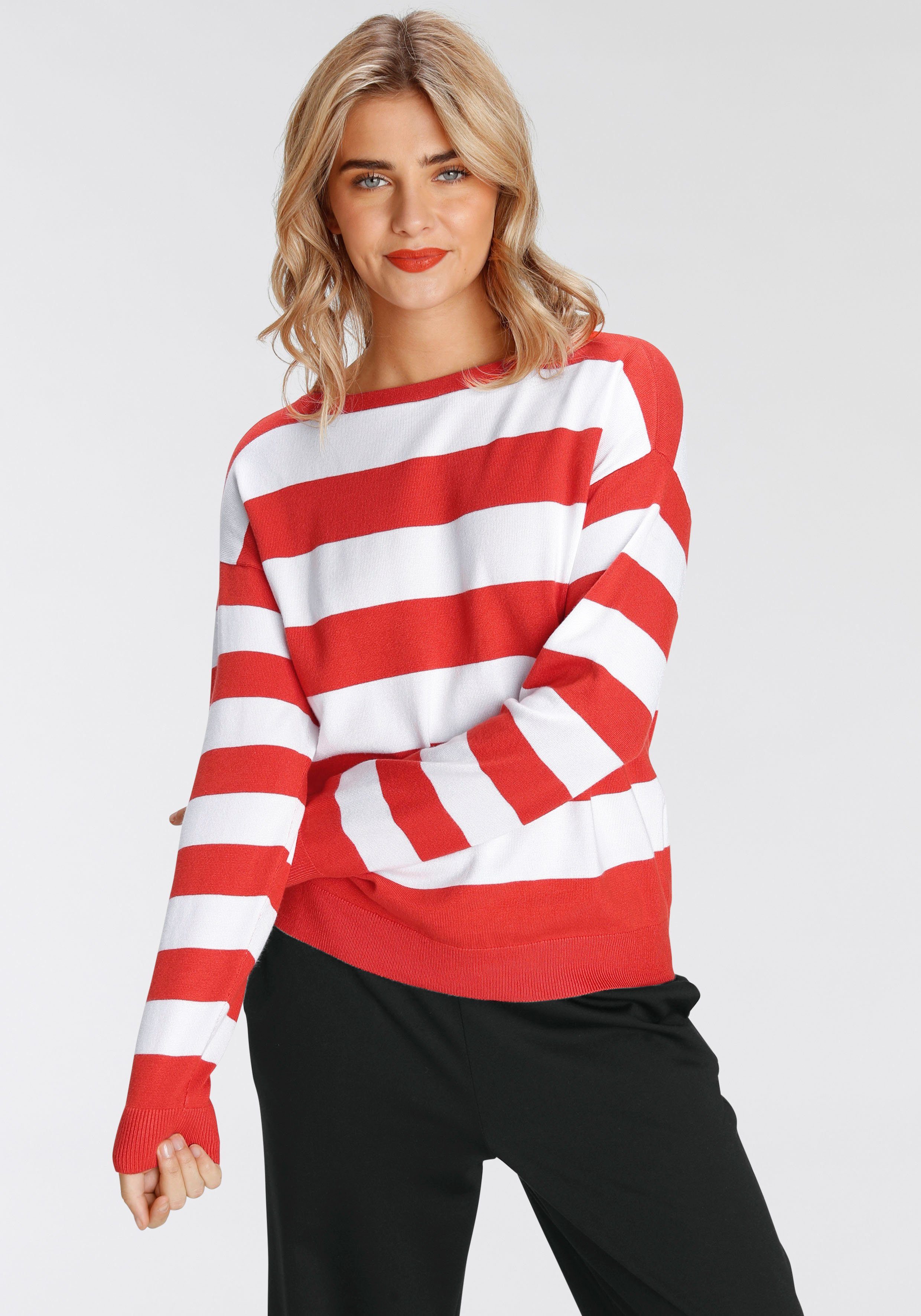 AJC Streifenpullover im Colourblocking mit U-Boot-Ausschnitt - NEUE KOLLEKTION
