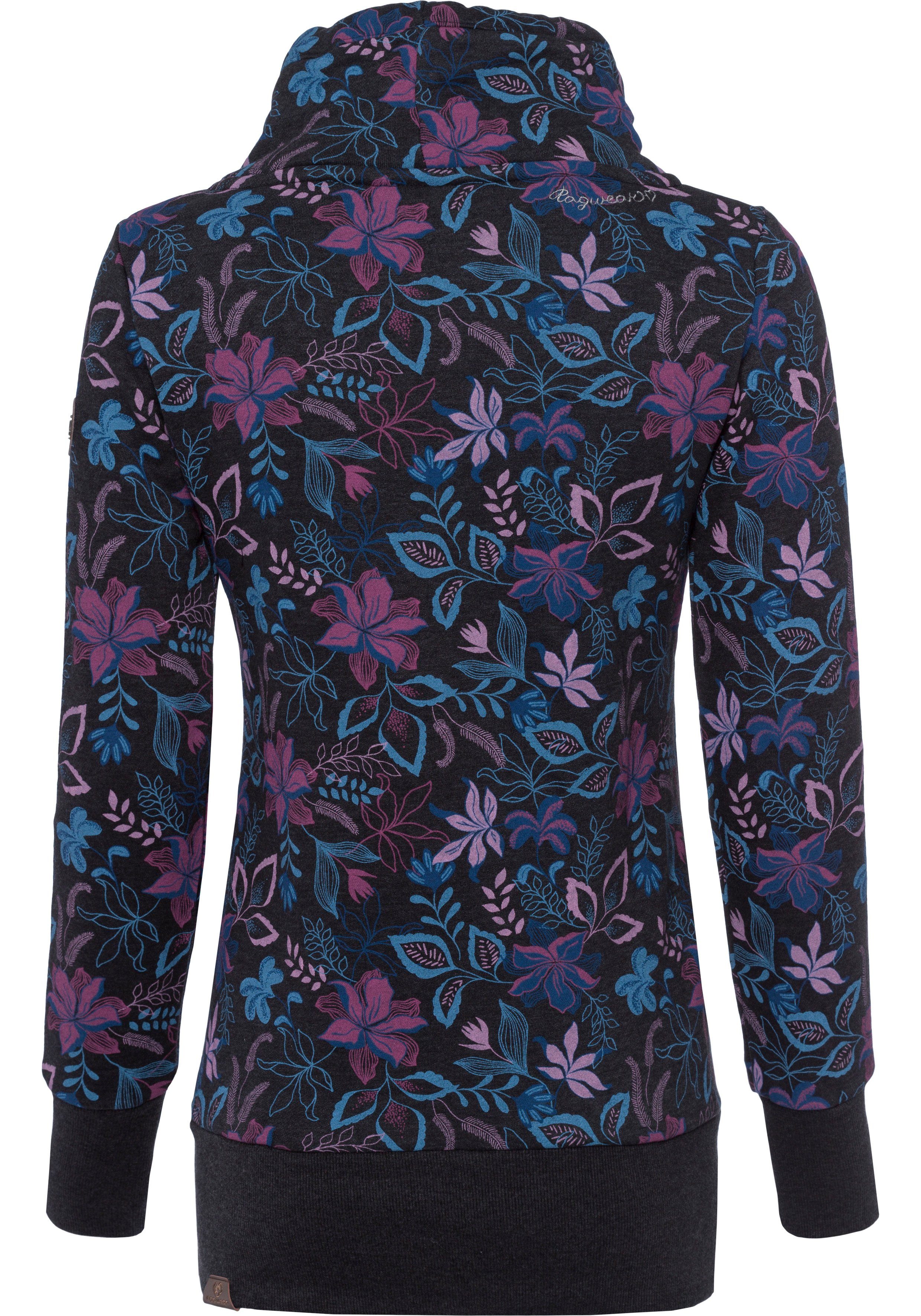 Ragwear Sweatshirt NESKA O Kapuzen-Sweater mit asymetrischem Schalkragen