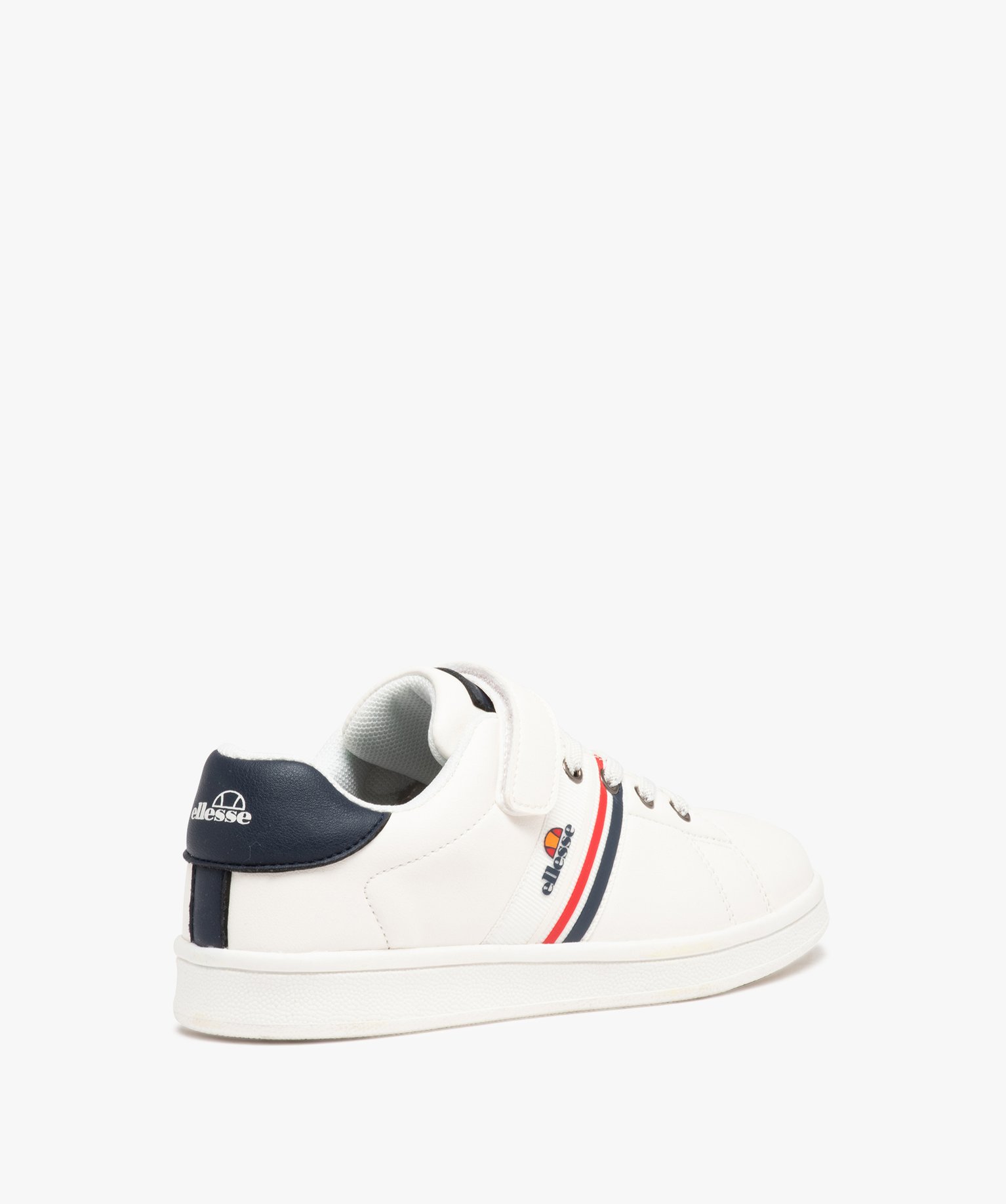 Baskets Garçon à scratch avec rayures contrastantes - Ellesse blanc | GEMO