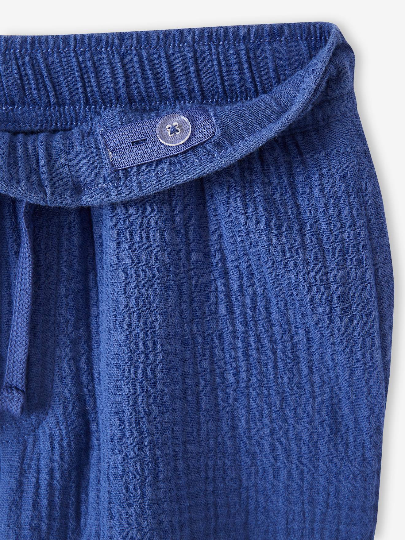 Vertbaudet Jungen Shorts aus Musselin - grün