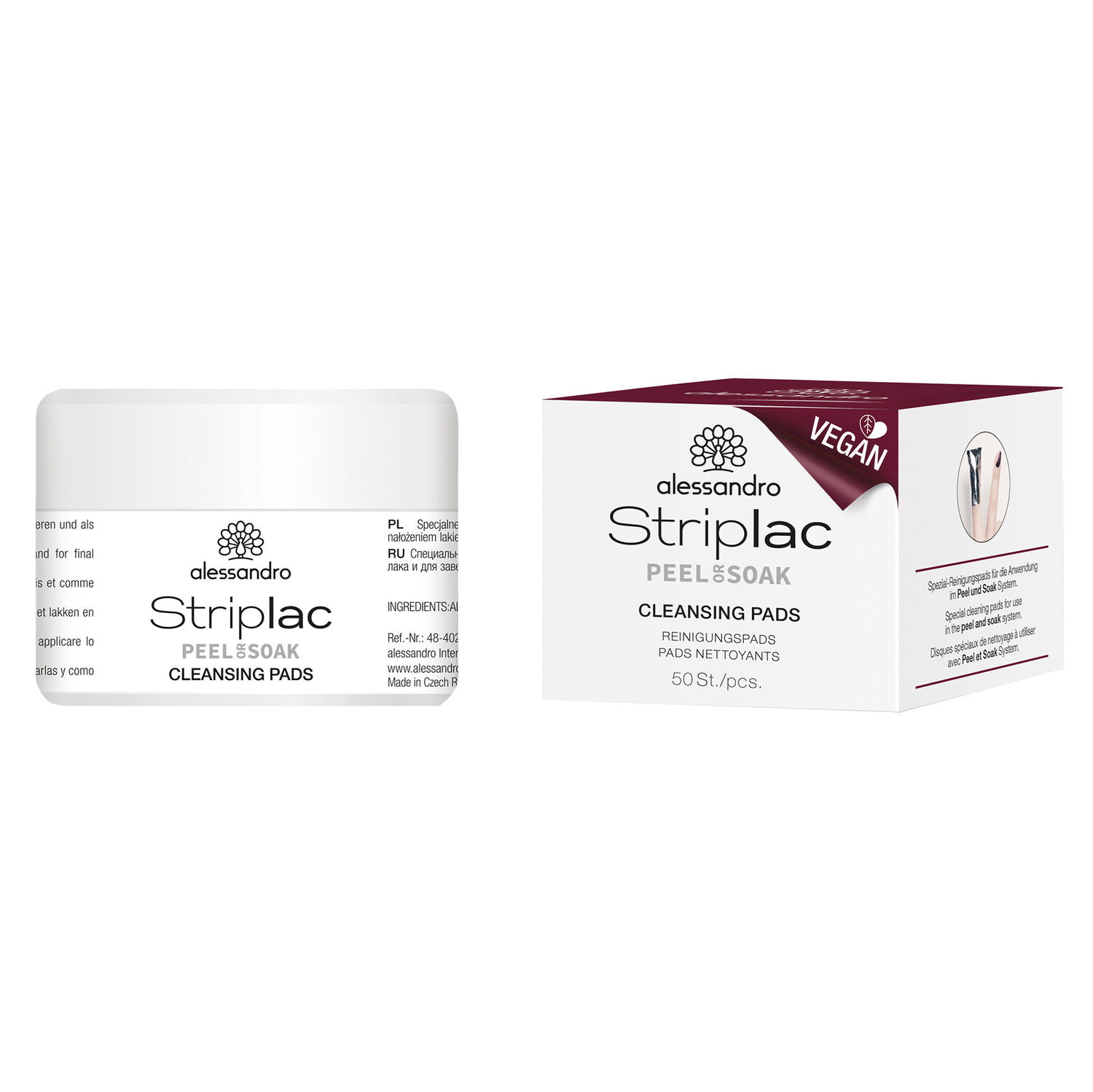 Alessandro Striplac Peel or Soak Tampons De Nettoyage
