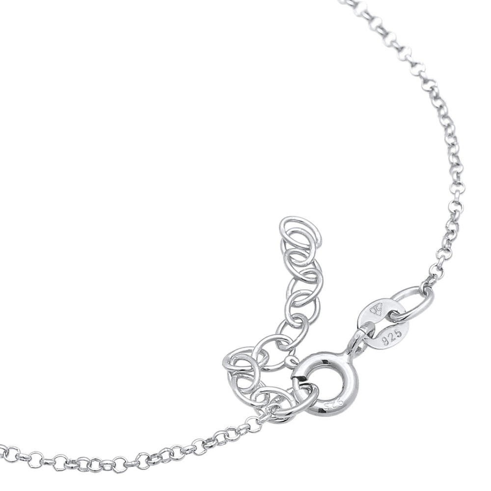 Elli Elli Bracelet Femme plaquette ronde Coin Basic ajustable en argent sterling 925 p Bracelet