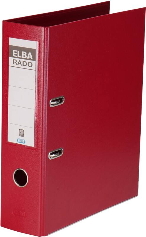 ELBA Rado Plast Ordner DIN A4 80 mm Rot 2 Ringe 10 497 PVC (Polyvinylchlorid) Hochformat