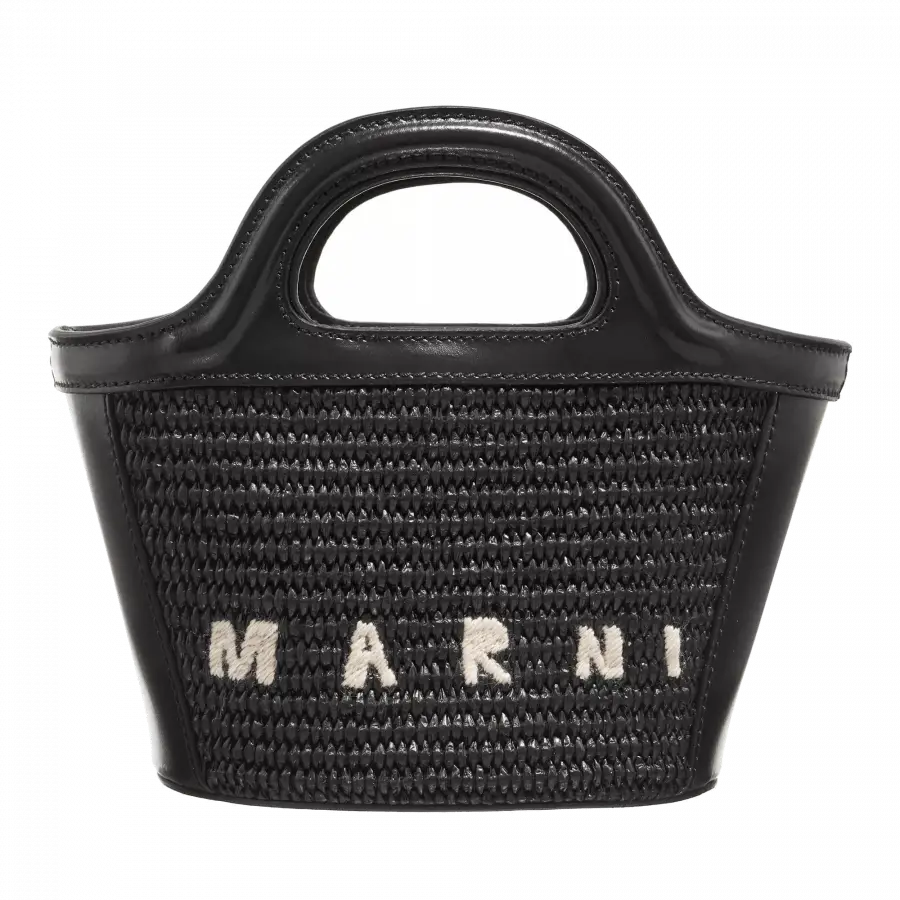 Marni - Marni Handle Bags Leder Black - schwarz