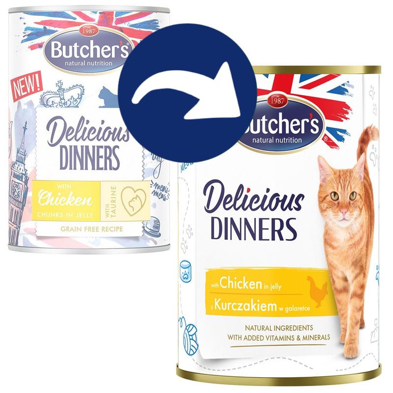 Sparpaket Butcher's Delicious Dinners Katze 48 x 400 g | bitiba %