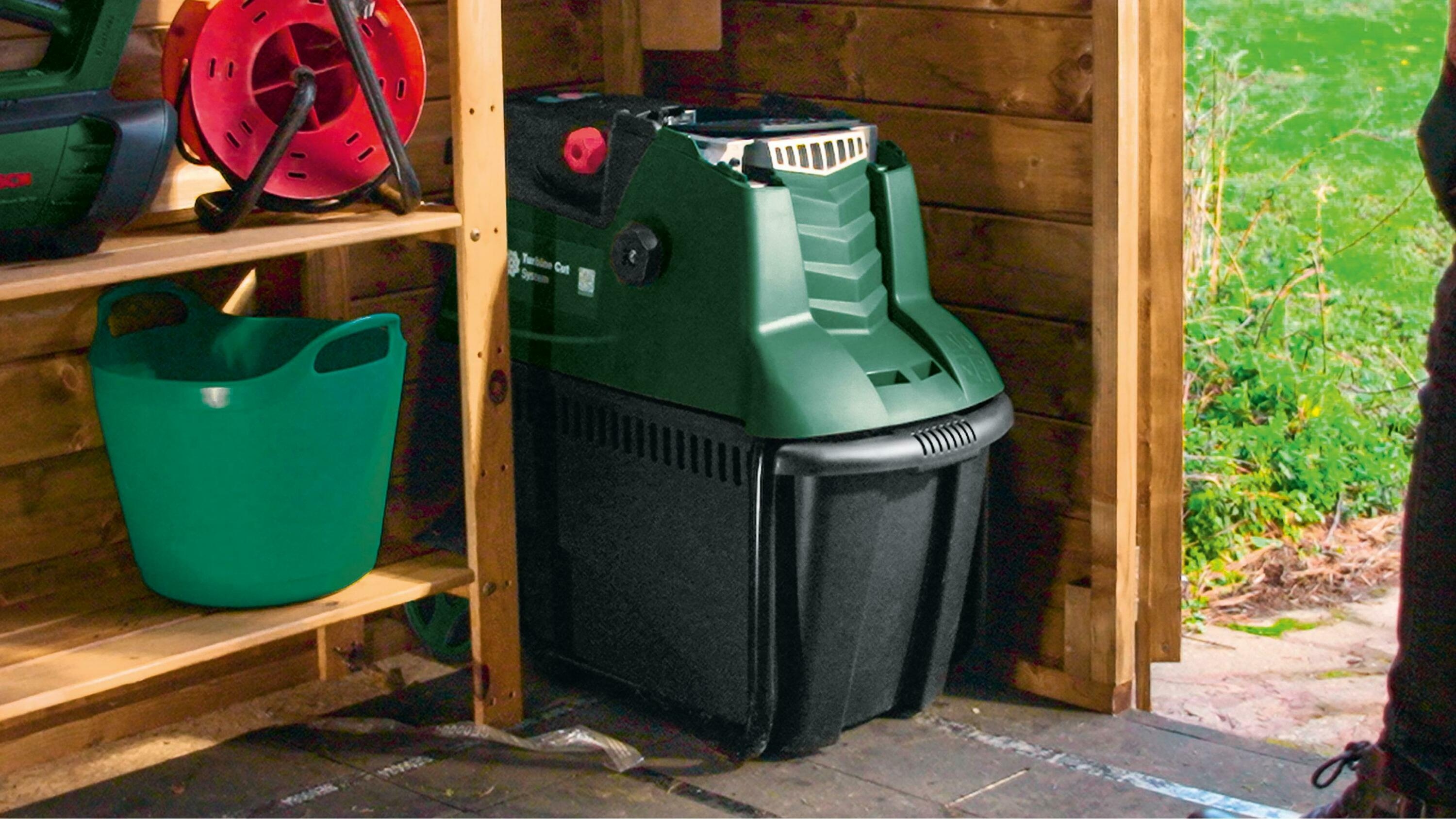 Broyeur à gazon Bosch Green 060080330C Whisper Shredder AXT 25 TC (Bac de ramassage (53 l), poussoir pratique)