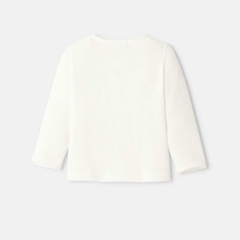 T-shirt en coton nid d'abeille blanc mixte Absorba