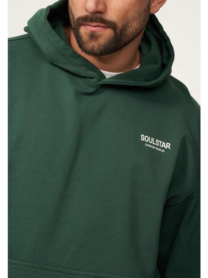 SOULSTAR Kapuzenpullover - S2TSU Heavy Oversize Blank Hoodie in Forest Green Washed günstig kaufen