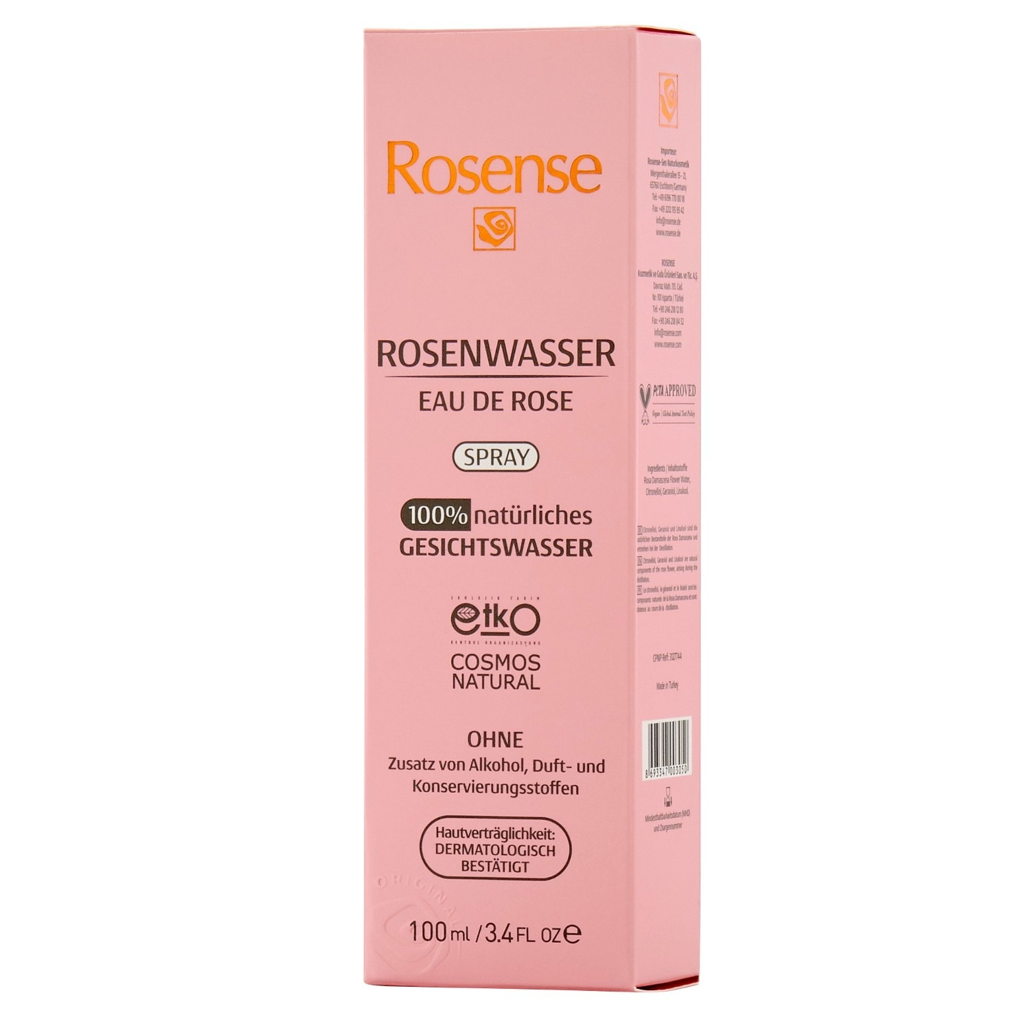 Rosenwasser 100% natürlich 100ml