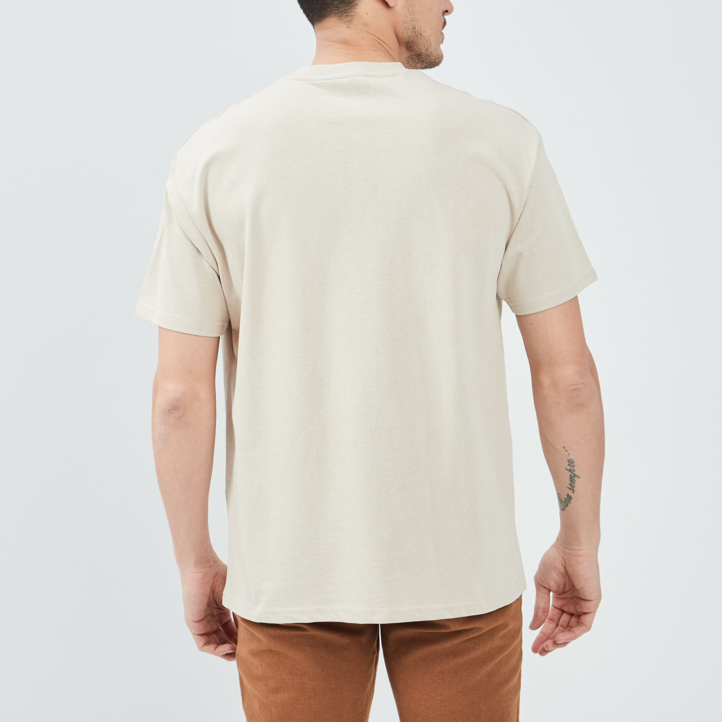 T-shirt manches courtes ivoire homme | La Halle