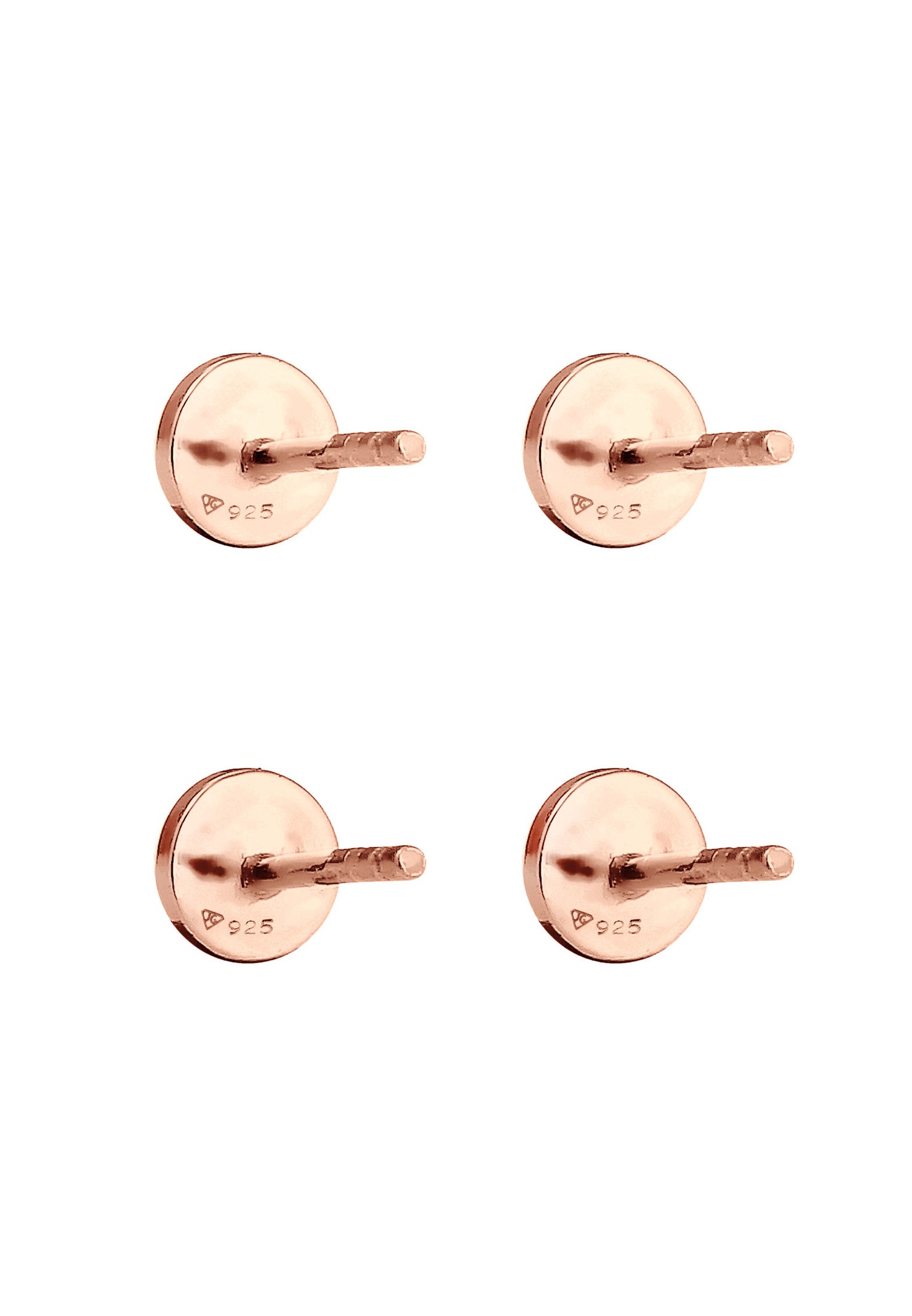 Set di 2 orecchini a lobo da donna Elli in argento sterling 925 martellato lucido.